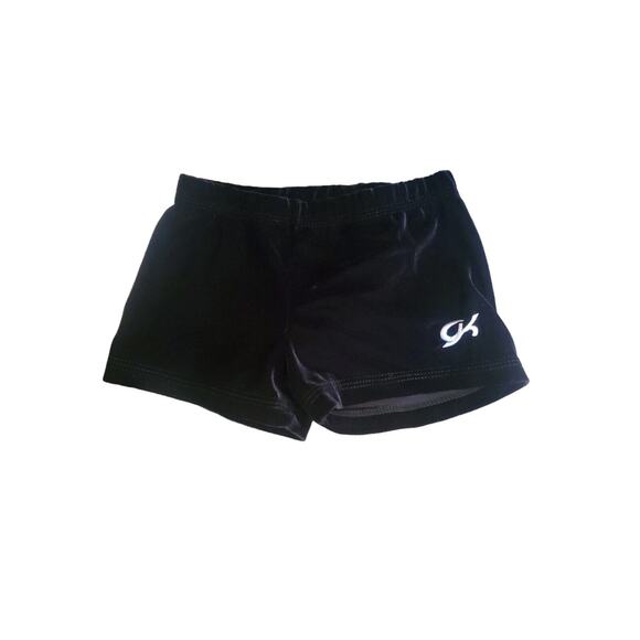GK Elite Other - GK Elite Adult SMALL Gymnastics Cheer SHORTS Solid Black Velvet Velour
